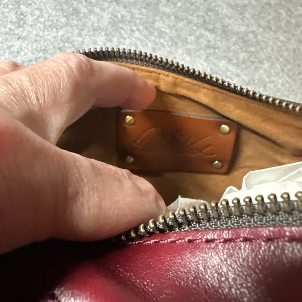 Patricia Nash Leather Joliet Pouch Crossbody Oxblood Red NWT - Picture 4 of 5